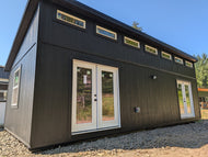 Tiny Home One Slope Style Double French Door